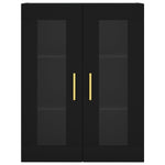 Wall Mounted Cabinets 2 pcs Black Engineered Wood 3197930