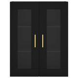 Wall Mounted Cabinets 2 pcs Black Engineered Wood 3197930
