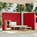 Retractable Side Awning Red 140x600 cm 48459