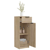 Bathroom Cabinet Sonoma Oak 32x33.5x90 cm Engineered Wood 811289