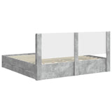 Bed Frame with Storage and Headboard Concrete Grey 180 x 200 cm 3413926