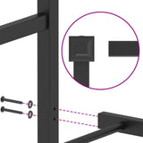 Metal Bed Frame without Mattress with Footboard Black 100x190cm 355377