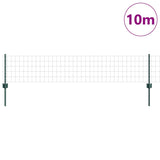 Fence with Posts Green 0.4 x 10 m Steel 3336039