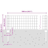 Fence with Posts Green 0.4 x 10 m Steel 3336039