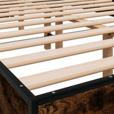 Bed Frame without Mattress Smoked Oak 120x200 cm 845864