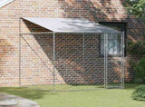 Dog Cage with Roof Silver 200 x 200 x 258 cm Steel and PE 42009131