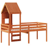 High Sleeper Bed without Mattress Wax Brown 90x200 cm Solid Wood Pine 3282015