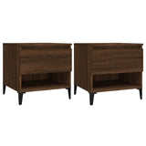 Side Tables 2 pcs Brown Oak 50x46x50 cm Engineered Wood 819563