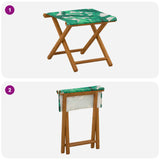 Deck Chair 2 pcs Solid Eucalyptus Wood Leaf Pattern 42024901