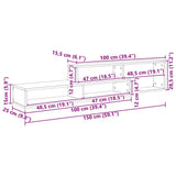 Wall TV Stand 150 x 25 x 28.5 cm Engineered Wood 889885
