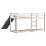 Bunk Bed with Slide&Ladder without Mattress White 90x190 cm Single 3284246