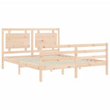 Bed Frame without Mattress King Size Solid Wood 3194056