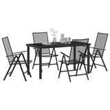 Garden Dining Set 5 pcs Anthracite Powder-Coated Steel 3379291