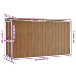 Wall-mounted Garden Shed Brown 118x288x178 cm Galvanised Steel 316228