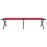 Folding Camping Bed Folding Manual Red Oxford fabric 42003194