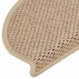 Stair Mats Self-adhesive Sisal-Look 30 pcs 65x21x4 cm Sand 3365879
