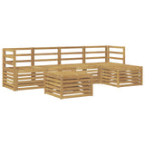 Outdoor Sofa Set 6 pcs White Solid Acacia Wood 3391694