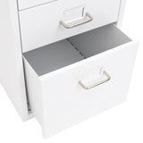 Mobile File Cabinet White 28x41x69 cm Metal 335913