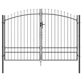 Double Gate with Lock Woerden Grey 299.5 x 249.5 cm Steel 42008849