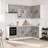 Kitchen Unit LUCCA 8 pcs Concrete Grey Engineered Wood 3438470