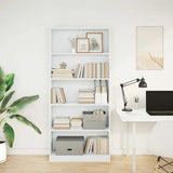 Bookcase White 80x24x176 cm Engineered Wood 857853