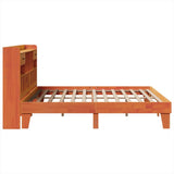 Bed Frame without Mattress Wax Brown 200x200 cm Solid Wood Pine 3308833