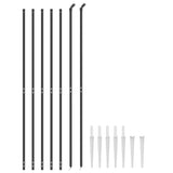 Wire Mesh Fence with Spike Anchors Anthracite 1.4x10 m 154259