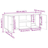 TV Cabinet White 102 x 34.5 x 50 cm Engineered Wood 895615