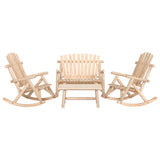 4 Piece Garden Lounge Set Solid Wood Spruce 3185525
