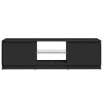 ZNTS TV Cabinet with LED Lights Black 120x30x35.5 cm 804284