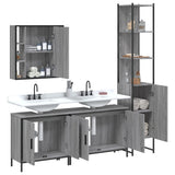 4 Piece Bathroom Cabinet Set Grey Sonoma Engineered Wood 3214753