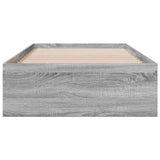 Bed Frame with Drawers without Mattress Grey Sonoma 90x190 cm Single 3280438