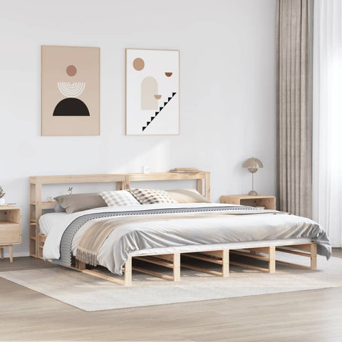 Bed Frame without Mattress 200x200 cm Solid Wood Pine 3306507