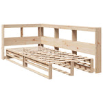 ZNTS Bookcase Bed without Mattress 100x200cm Solid Wood Pine 3324505