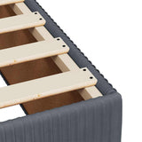 Bed Frame without Mattress Dark Grey 140x190 cm Velvet 3285007