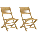 Garden Chair Set of 2 Light wood Solid Acacia wood Standard 365739