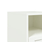 ZNTS Bedside Cabinets 2 pcs White 36x39x60.5 cm Steel 846565