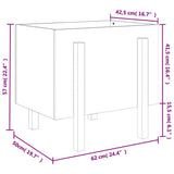 Garden Planter Black 62x50x57 cm Solid Wood Pine 825209