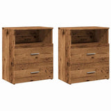 Bedside Cabinets 2 pcs Old Wood 50x32x60cm Engineered Wood 856565