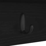 Wall-Mounted Coat Rack with Shelf Black Oak 100 x 16 x 26 cm 874324