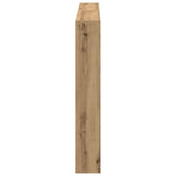 Headboard Cabinet with LED Artisan Oak 160x17x102 cm 863132