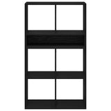 Book Cabinet Black 66x31x112 cm Engineered Wood 860302