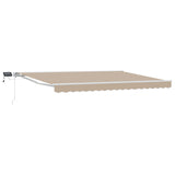Manual Awning Frame with LEDs Beige and White 4 x 2 m 3420566