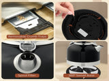Polished Metal Kettle and Toaster Set - Black T3398P343150