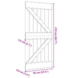 Door NARVIK Natural 95 x 210 cm Solid Pine Wood 42047081