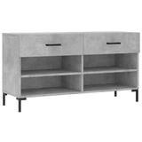 Shoe Bench Concrete Grey 102x35x55 cm Engineered Wood 829744