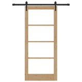 Sliding Door Manual ORKDAL Brown 86 x 198.5 cm Wood and metal 3332451
