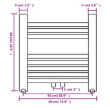 Bathroom Central Heating Towel Rail Radiator Straight 480 x 480 mm 140840
