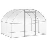 Outdoor Chicken Coop 3x8x2 m Galvanised Steel 3095475
