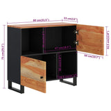 Sideboard with 2 Doors 80x33x75 cm Solid Wood Acacia 352922